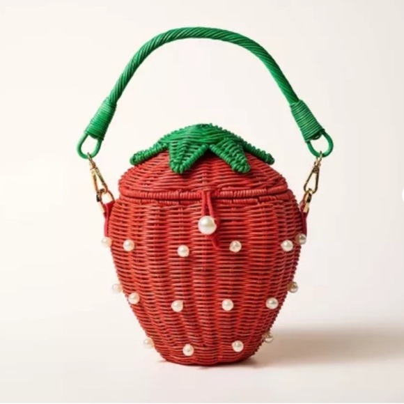 NWT Kate Spade x Target Strawberry Strawberry Basket Bucket Bag - Picture 2 of 5